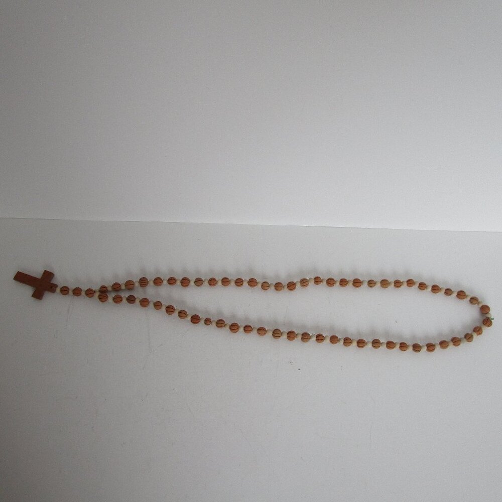 clay bead cross necklace - Picture 4 of 5